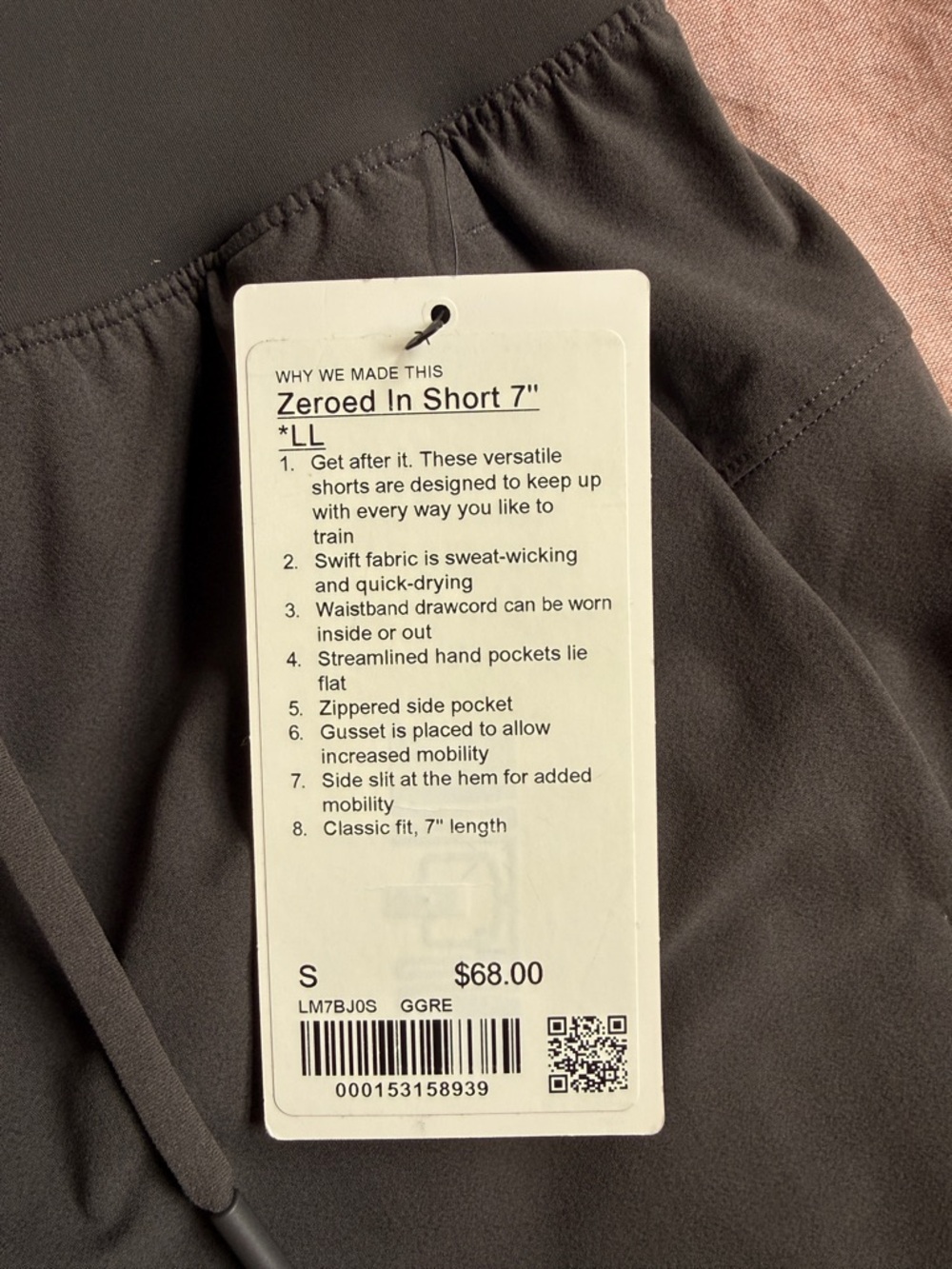lululemon athletica Zeroed In Linerlsss shorts 7” - Picture 4 of 5